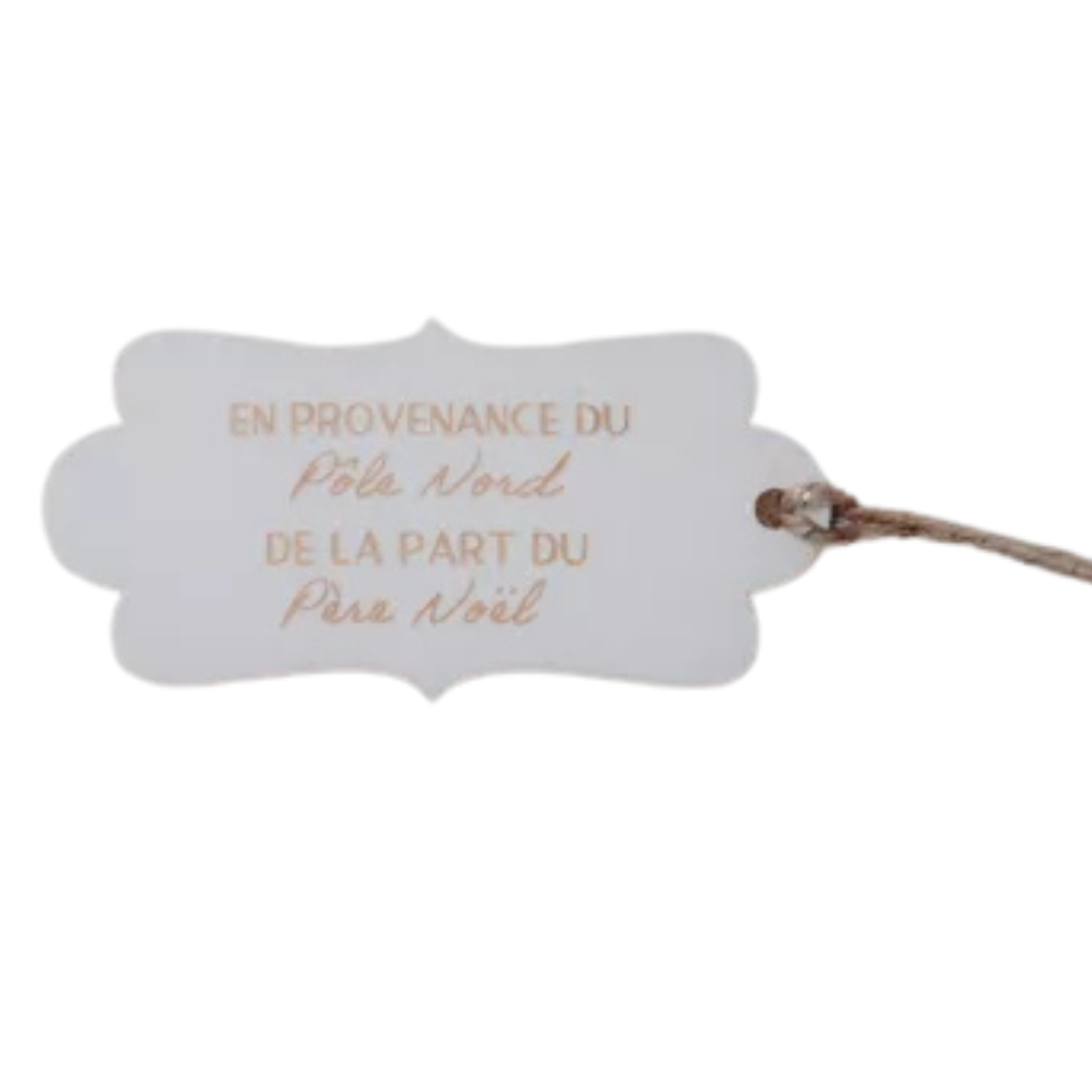 Trio d'étiquettes cadeaux en bois
