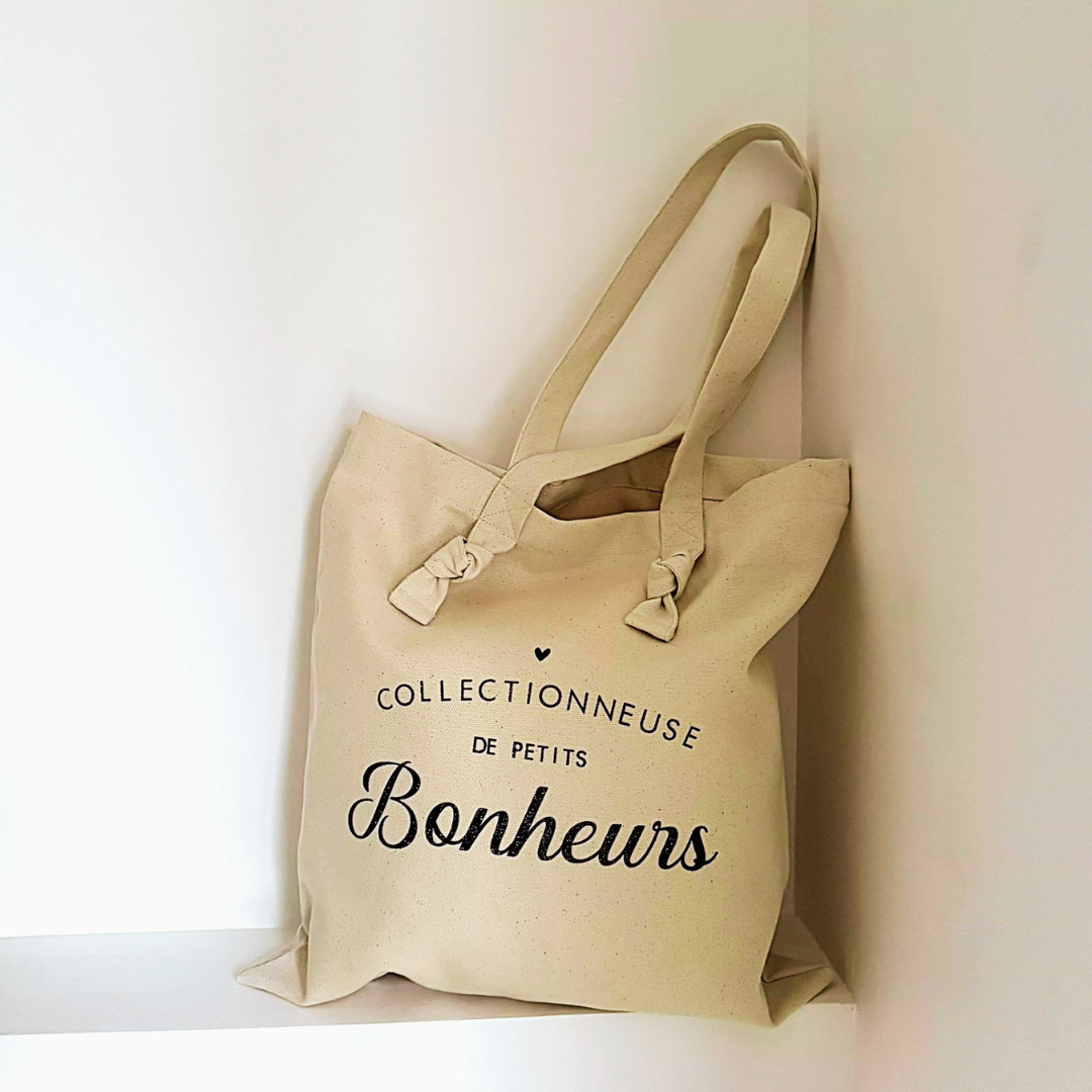 Tote-Bag à nœuds "Collectionneuse de Bonheurs"