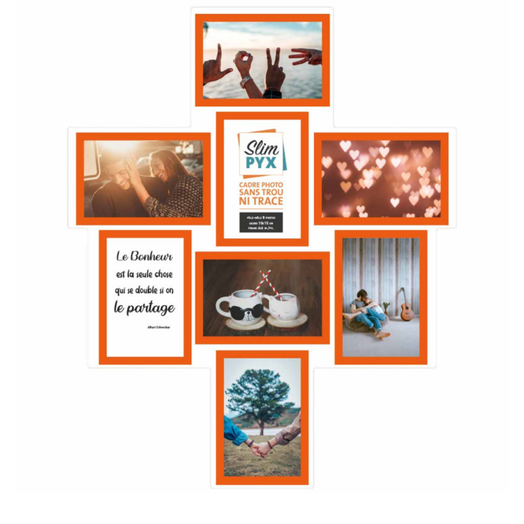 Cadre pêle-mêle cœur - 8 photos