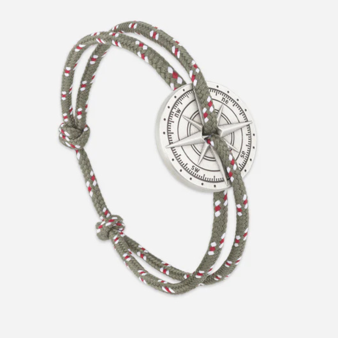 Bracelet Rose des vents - Argent vieilli