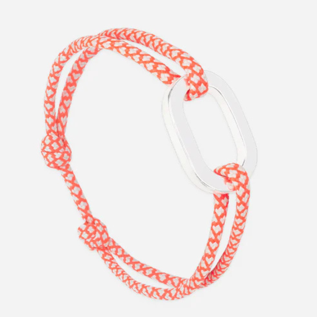 Bracelet Maillon plat 22 mm plaqué argent