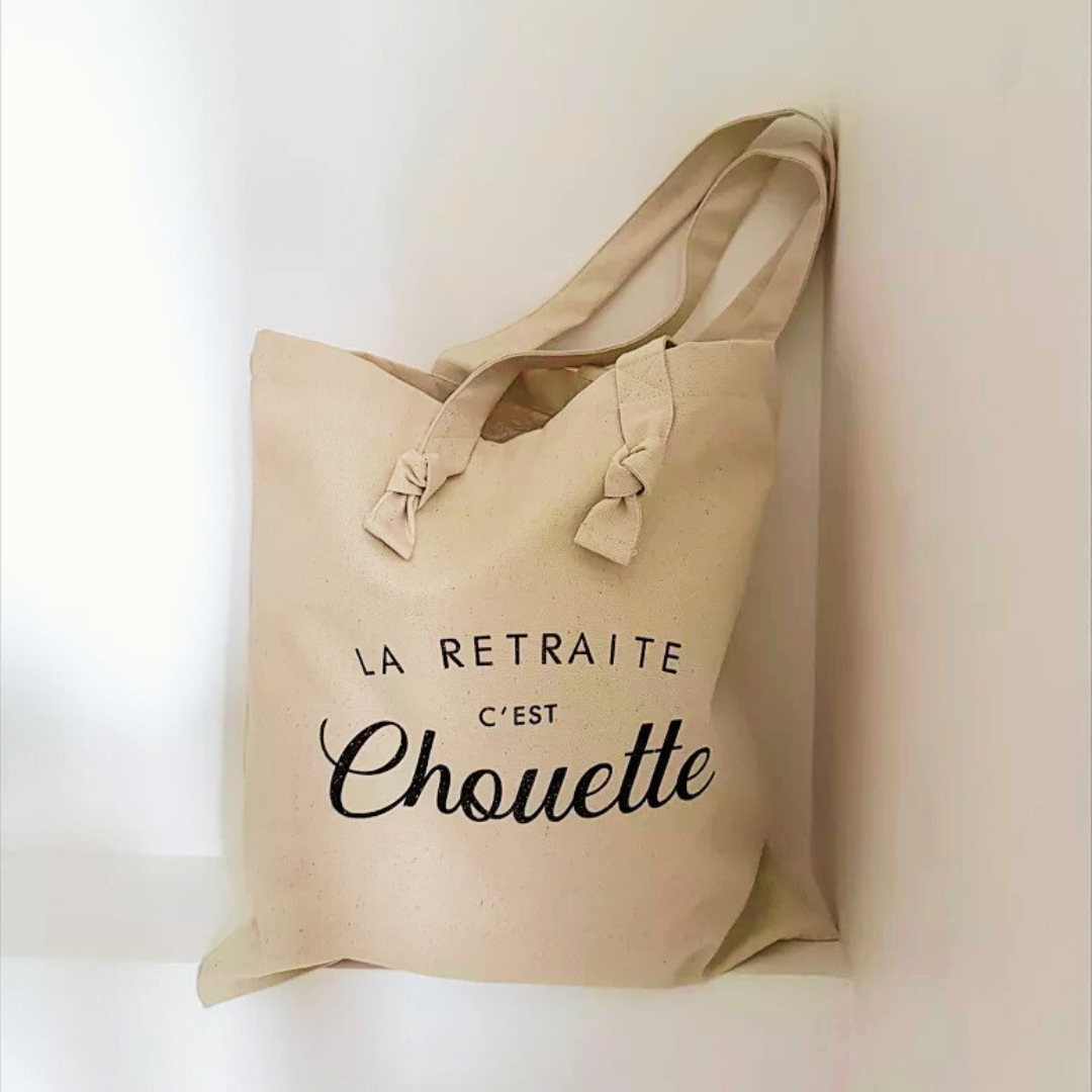Tote-Bag à nœuds La retraite c'est chouette