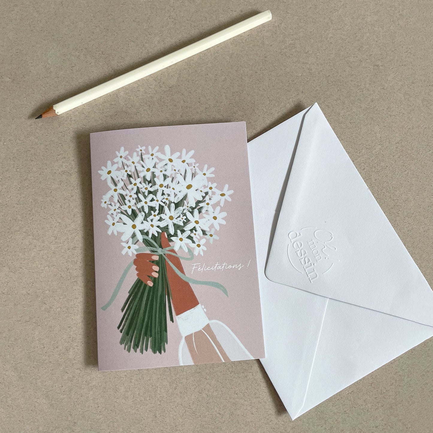 Carte double Le Bouquet de la Mariée