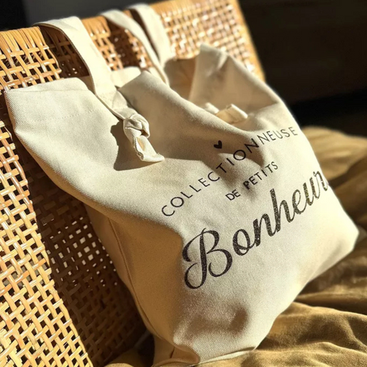 Tote-Bag à nœuds "Collectionneuse de Bonheurs"