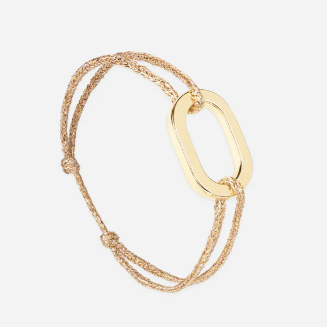 Bracelet Maillon plat 22 mm plaqué or