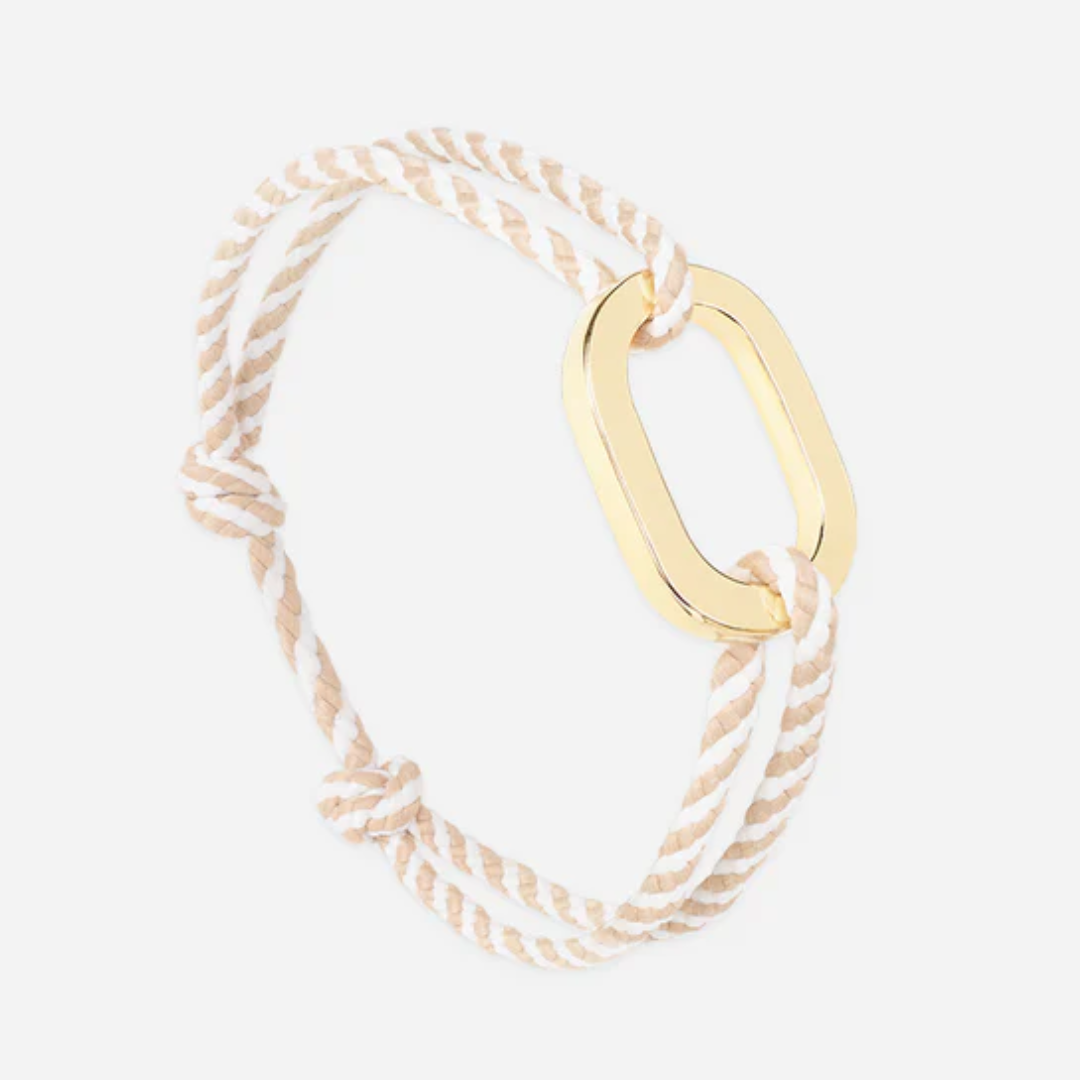 Bracelet Maillon plat 22 mm plaqué or