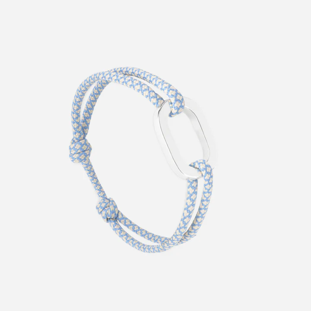 Bracelet Maillon plat 22 mm plaqué argent