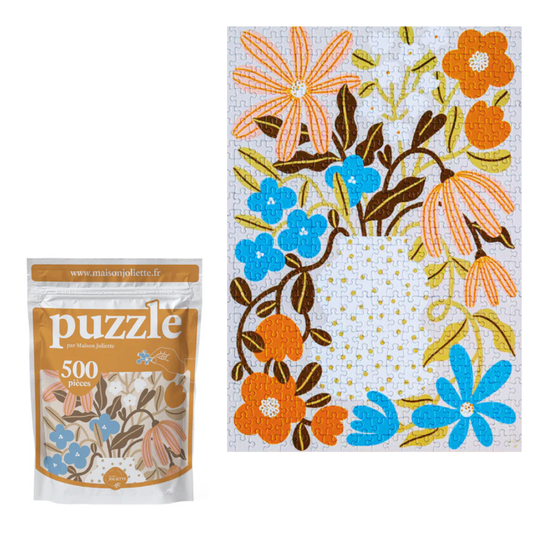 Puzzle 500 pièces Myosotis & Capucine