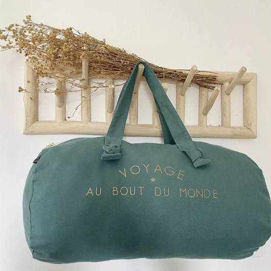 Sac polochon "Voyage au bout du monde"