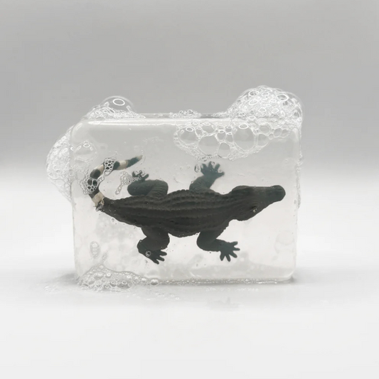 Savon transparent avec animaux de la savane