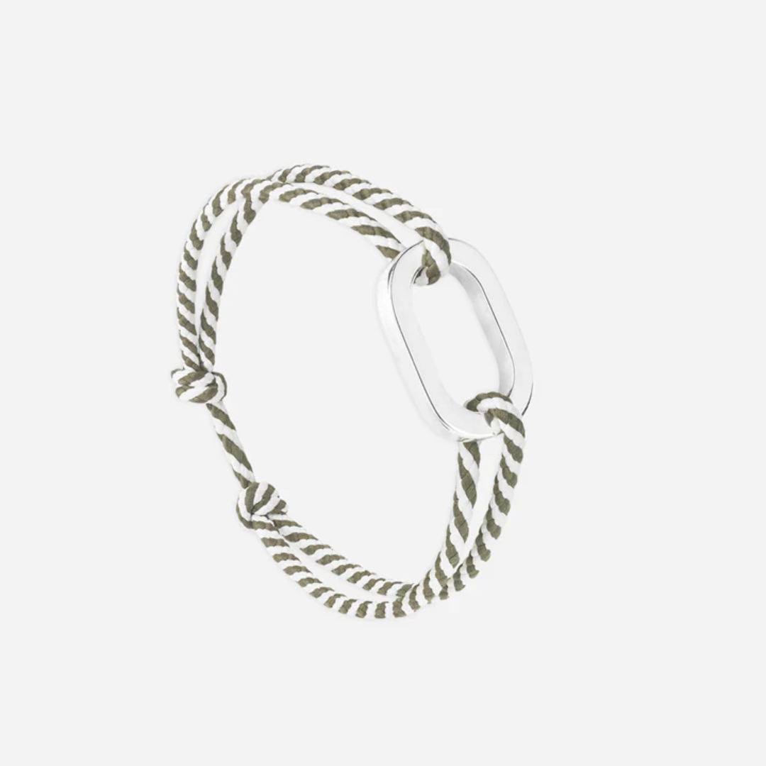 Bracelet Maillon plat 22 mm plaqué argent