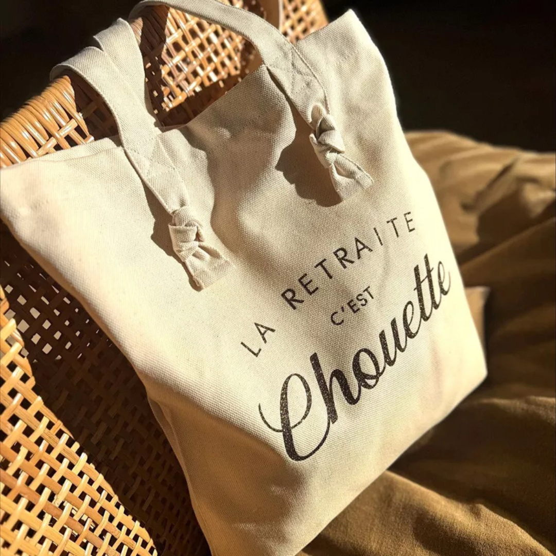 Tote-Bag à nœuds La retraite c'est chouette